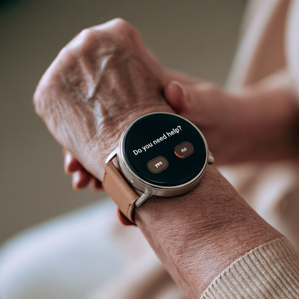 Muñeca de una persona mayor con un smartwatch
