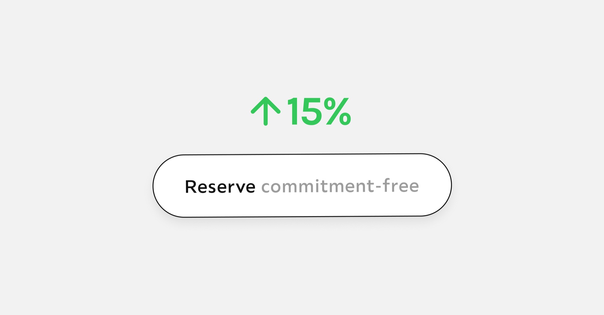 Reserve commitment-free — 15% more reservations